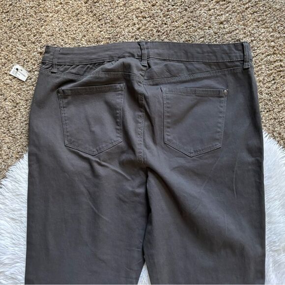 Gloria Vanderbilt Pants Sadie Slim Leg Low Rise Gray New Womens Size 18 - Picture 4 of 11